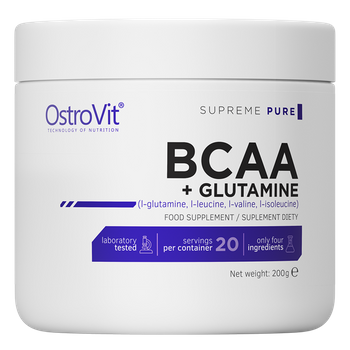 OstroVit BCAA + Glutamina 200 g naturalny