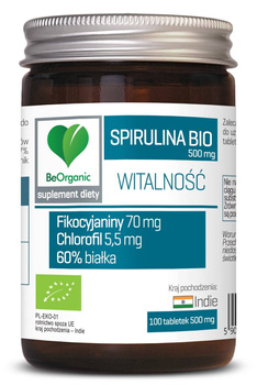 BeOrganic Spirulina 500 mg x 100 tabletek