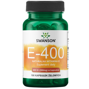 SWANSON Witamina E Naturalna 400IU 100kaps