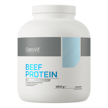 OstroVit Beef Protein 1800 g smak truskawkowy