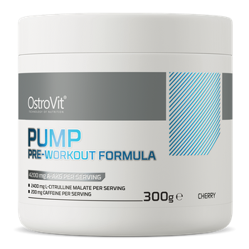 OstroVit PUMP Pre-Workout Formula 300 g NEW FORMULA wiśniowy