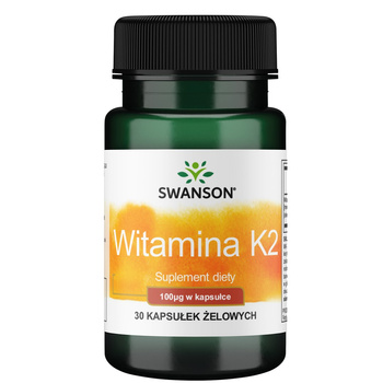 SWANSON Witamina K2 naturalna 100mcg 30 kaps