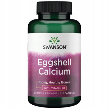 SWANSON Eggshell Wapń + Wit D3 120 kapsułek Silne Zdrowe KOŚCI