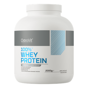 OstroVit 100% Whey Protein 2000 g białko WPC o smaku białej czekolady