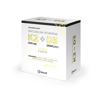 Laborell Witamina K2 200mcg+D3 2000j.m. 90kaps. L