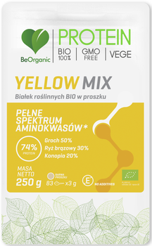 BeOrganic Yellow MIX białek roślinnych BIO w proszku 250g