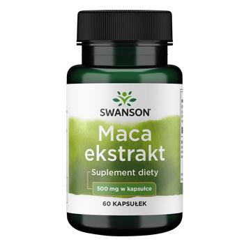 SWANSON Maca extract 500mg 60 kaps Ekstrakt Libido Sex Pamięć