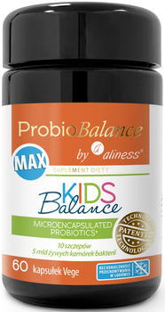 Aliness ProbioBALANCE, MAX KIDS Balance 5 mld. x 60 vege caps.