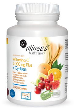 Aliness Witamina C 1000 mg z CYNKIEM PLUS 100 kapsułek