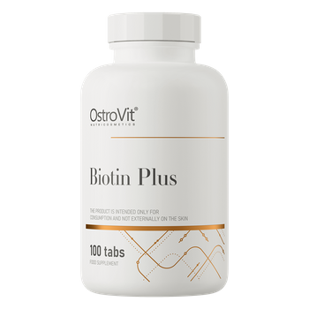 OstroVit BIOTIN PLUS 100 tabs BIOTYNA CYNK zdrowe włosy