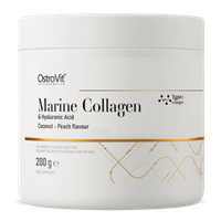 OstroVit Kolagen morski + Kwas hialuronowy + Witamina C 200 g kokosowo-brzoskwiniowy