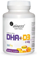 Aliness Omega DHA 300 mg z alg + D3 2000IU 