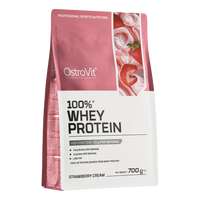 OstroVit 100% Whey Protein 700 g białko WPC o smaku kremowej truskawki
