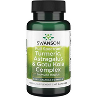 SWANSON FS Turmeric Astragalus Gotu Kola Complex Odpornośc Skóra 60 kaps