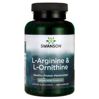 SWANSON L-Arginina & L-Ornityna 100kaps