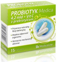 ALINESS Probiotyk Medica 4,2 mld vit C+prebiotyk x 15 kapsułek
