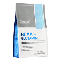 OstroVit BCAA + Glutamina 1000 g truskawkowo-jagodowy