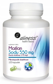 ALINESS Maślan Sodu 550 mg x 100 VEGE kaps.