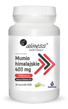 ALINESS Mumio himalajskie (Shilajit extract) 400mg  x 90 Vege caps.