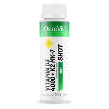 OstroVit Witamina D3 4000 + K2 MK-7 Shot 100 ml kiwi