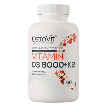 OstroVit Witamina D3 8000 IU + K2 60 tabletek