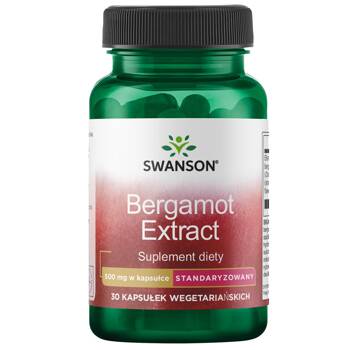 SWANSON Bergamot extract 30 kapsułek Cholesterol Układ Krążenia