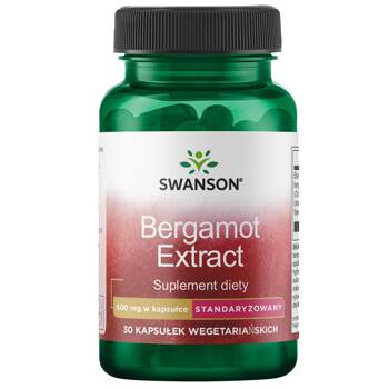 SWANSON Bergamot extract 30 kapsułek Poziom Cholesterolu Układ Krążenia