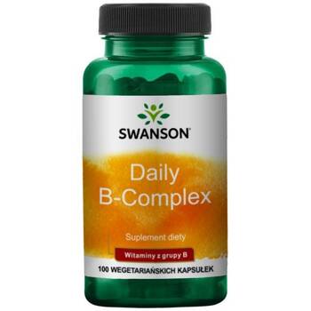 SWANSON Daily B-complex 100kapsułek B1 B2 B3 B6 B12 Układ nerwowy Serce