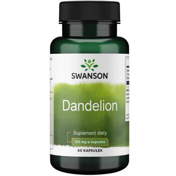 SWANSON Dandelion 515mg 60 kapsułek Mniszek Lekarski Korzeń Trawienie