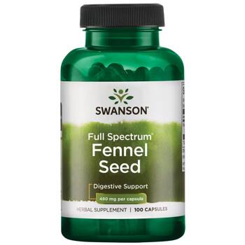 SWANSON Fennel 480mg 100 kapsułek Koper Włoski