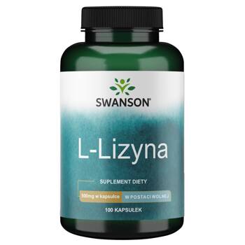 SWANSON L-Lizyna 500mg 100kaps Mięśnie Stres Aminokwas