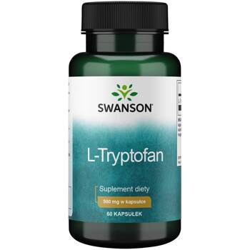 SWANSON L-Tryptofan 500mg 60kaps Naturalny Antydepresant Sen Stres