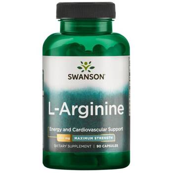 SWANSON L-arginina 500mg 200kaps Mięśnie Libido Seks