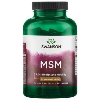 SWANSON MSM TruFlex 1500mg 120 tabletek Siarka Organiczna Kości Stawy