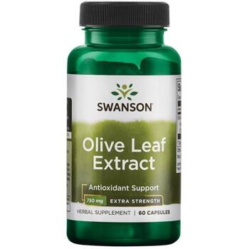 SWANSON Olive Leaf Extract 750mg 60 kapsułek Drzewo Oliwne Ekstrakt