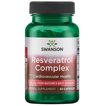 SWANSON Resweratrol complex 180mg 60 kapsułek Krążenie