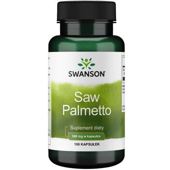 SWANSON Saw Palmetto 540mg 100 kapsułek Palma Sabałowa Prostata