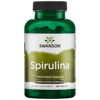 SWANSON Spirulina 500mg 180tabletek detoks oczyszczanie