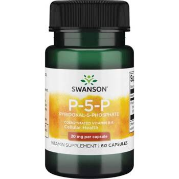 SWANSON Witamina B-6 20mg 60 kapsułek P-5-P koenzymatyczna