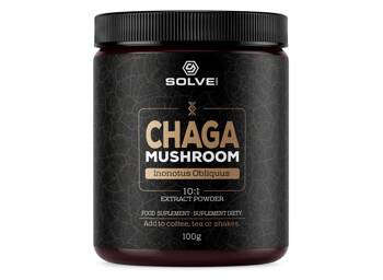 Solve Labs Chaga (Błyskoporek podkorowy) 10:1 Mushroom Powder 100g